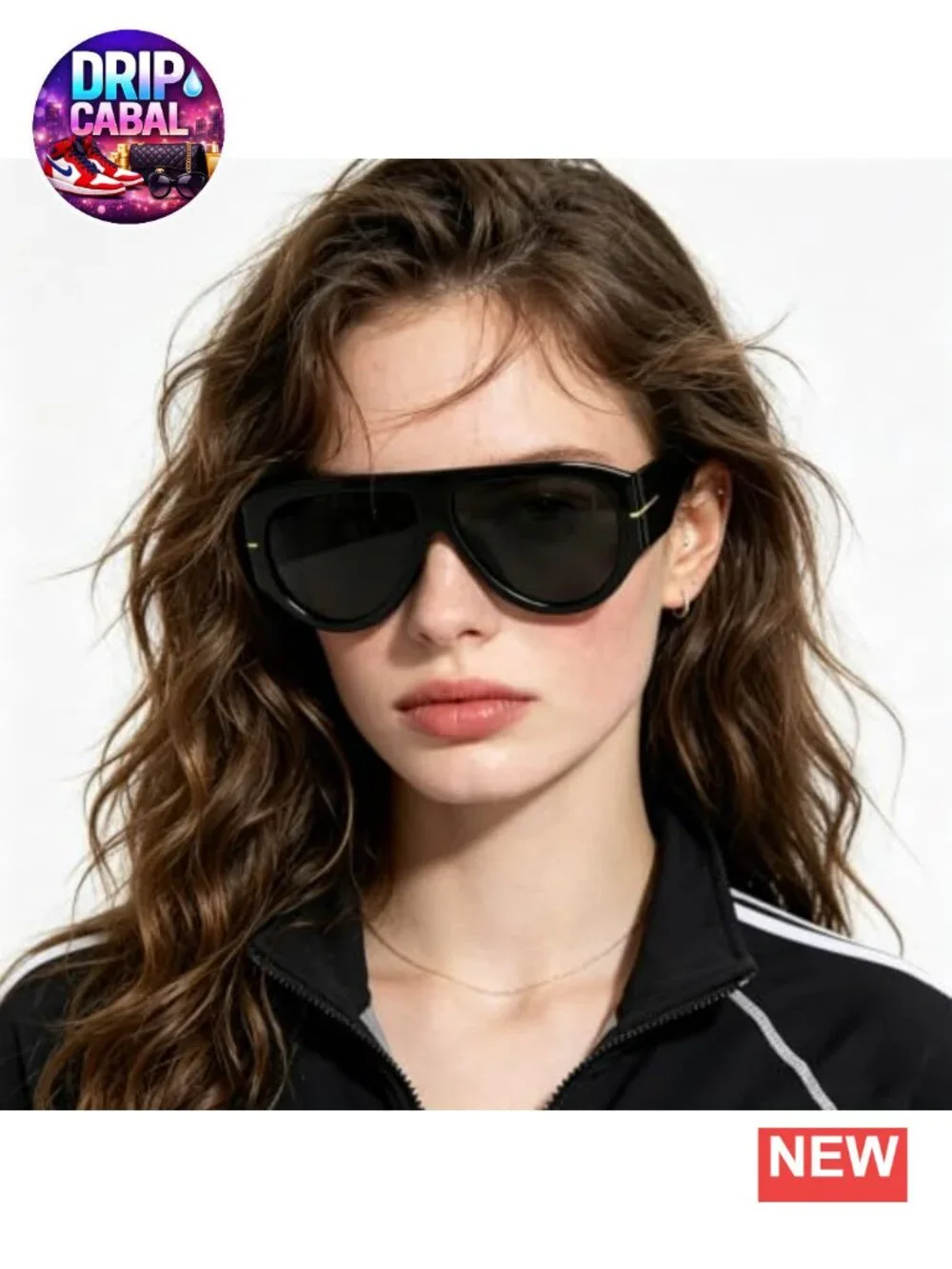 Oversized Square Sunglasses UV400 Protection